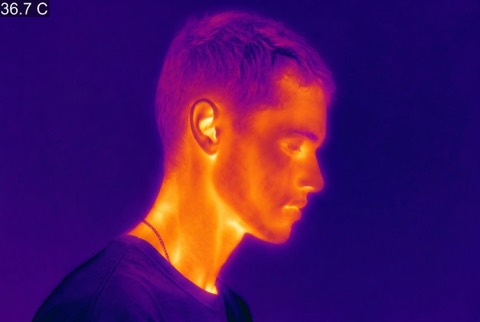 The demo subject rendered in the Heat Signature look